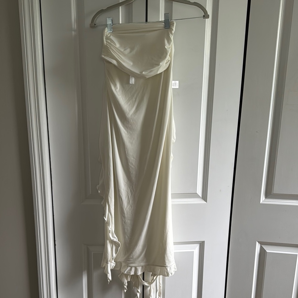 Lucy in the Sky Cream Ruffled Two Piece Set